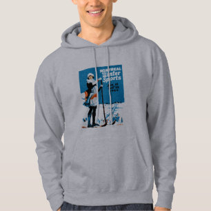 Affisch 1924 för Montreal vintersportar Sweatshirt Med Luva