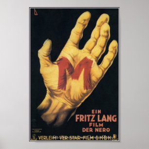 Affisch 1931 för film "för M-" klassikerfasa