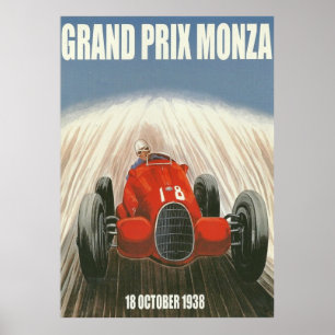 Affisch 1938 för grand prixMonza italien