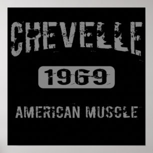 Affisch 1969 för Chevelle amerikanmuskel