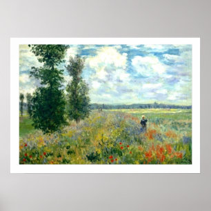 Affisch 28x20 för Monet vallmofält