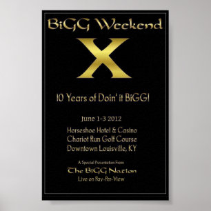 Affisch 4" för BiGGhelg X x6 ",
