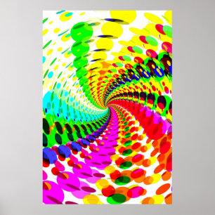Affisch: Abstrakt/Psychedelic spiral Poster