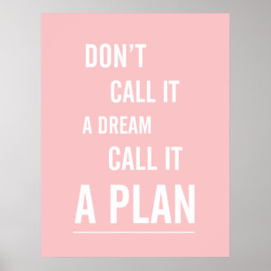 Affisch: Appell det en planera (rosa) Poster