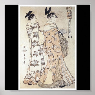 Affisch av japanskt måla C. 1780-1800