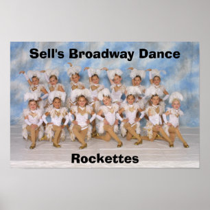 Affisch av sells den Broadway dansen Rockettes