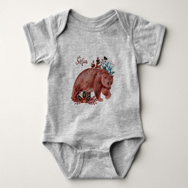 Affisch baby shower röd och blå med djur baby  t shirt (Framsida)
