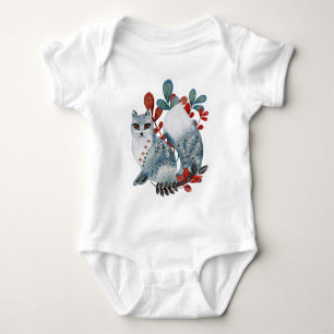 Affisch baby shower röd och blå med djur baby t shirt