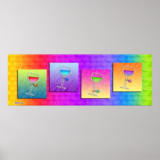 Affisch, Banner - Pop Art Vin Poster (Framsidan)