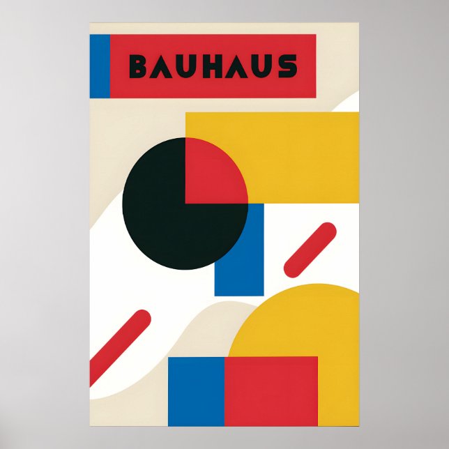 Affisch Bauhaus Designutställning 1920-talet Tyskl (Framsidan)