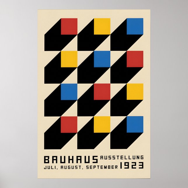 Affisch Bauhaus Designutställning 1923 Tyskland (Framsidan)