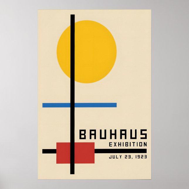 Affisch Bauhaus Designutställning 1923 Tyskland (Framsidan)