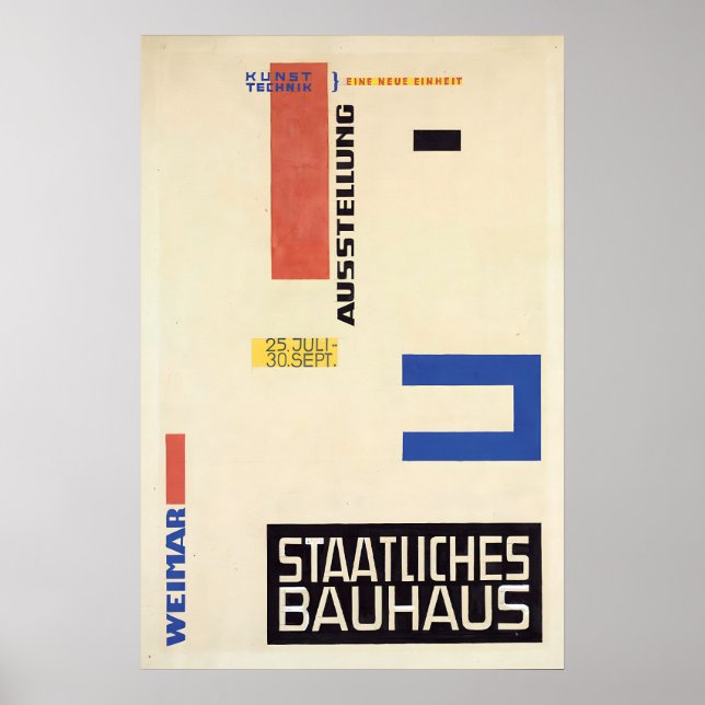 Affisch Bauhaus Designutställning 1923 Tyskland (Framsidan)