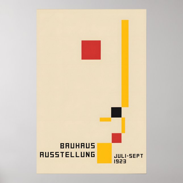 Affisch Bauhaus Designutställning 1923 Tyskland (Framsidan)