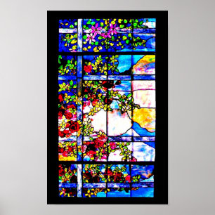 Affisch-Befläckte Exponeringsglas-Louis Tiffany Poster