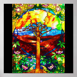 Affisch-Befläckte Exponeringsglas-Tiffany 5 Poster
