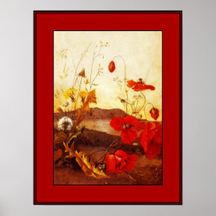 Affisch Berömda konstnärer 'Poppies' olja på duk 2