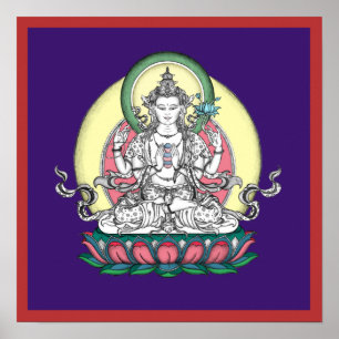 AFFISCH Chenrezig/Avalokiteshvara - från $14,25