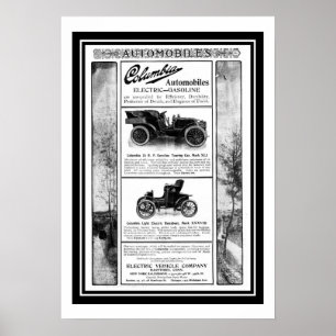 Affisch Columbia Car 1903 Annonsering