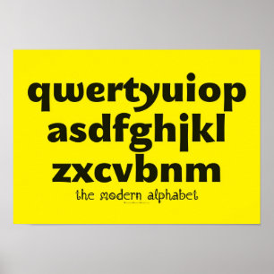 Affisch - det moderna alfabetet