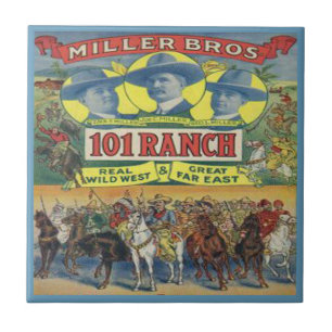 Affisch för 101 ranch för vintage western kakelplatta