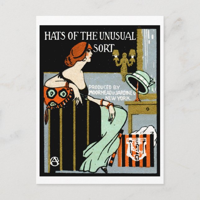 Affisch för 1920 mode vykort (Framsida)