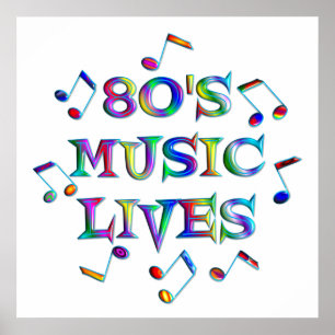 affisch för 80-talmusikliv