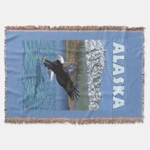 Affisch för AlaskaBald örnvintage resor Mysfilt