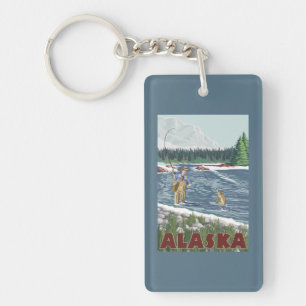 Affisch för AlaskaFly fiskarevintage resor