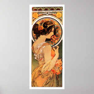 Affisch för Alphonse Mucha kosnedsteg
