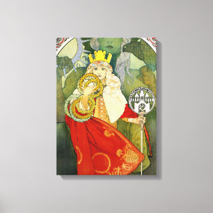 Affisch för Alphonse Mucha Sokol festivalkanfas Canvastryck