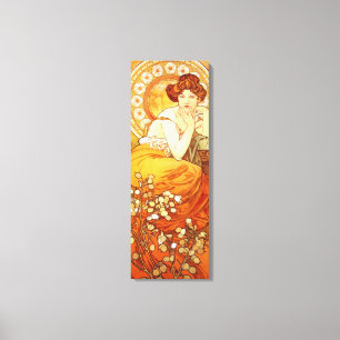 Affisch för Alphonse Mucha Topazkanfas Canvastryck