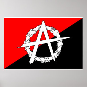 Affisch för anarkisthänderflagga