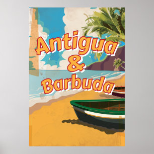 Affisch för Antigua och Barbudavintagesemester