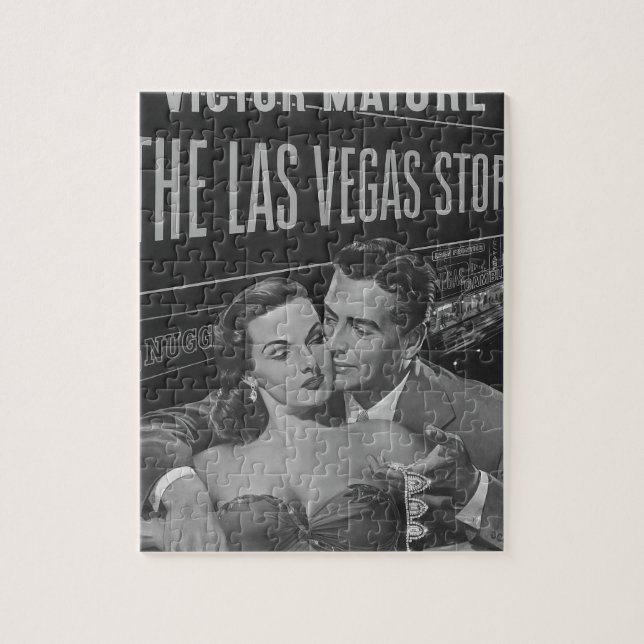 Affisch för B&W Las Vegas Pussel (Vertikal)