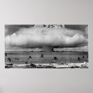 Affisch för bikiniAtoll B/W