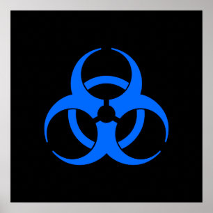 Affisch för blåttBiohazardsymbol