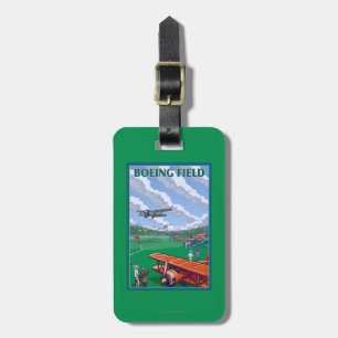 Affisch för Boeing fältvintage resor Bagagebricka