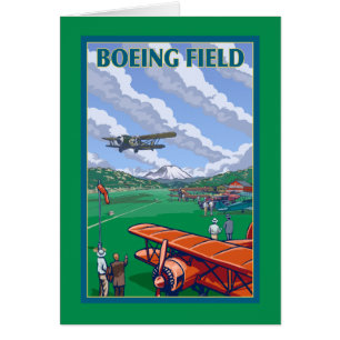 Affisch för Boeing fältvintage resor Hälsningskort