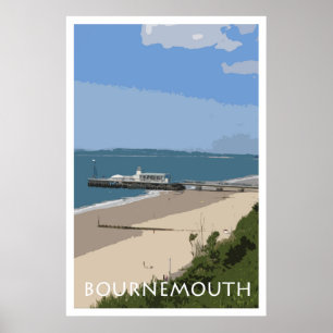 Affisch för BOURNEMOUTH vintagestil