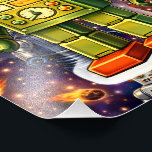 Affisch för brädspel kosmisk äventyr fototryck<br><div class="desc">Beskrivning: träda in i en värld av klassisk spelnostalgi med denna unika illustration av brädspel för kosmiska äventyr denna design fångar essensen av mitten av seklets bords</div>