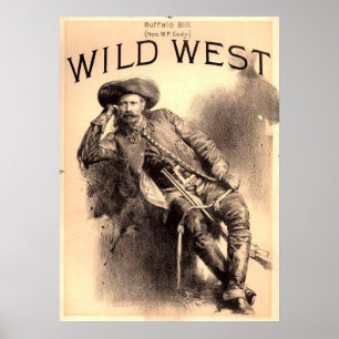 Affisch för buffelräkningvilda western
