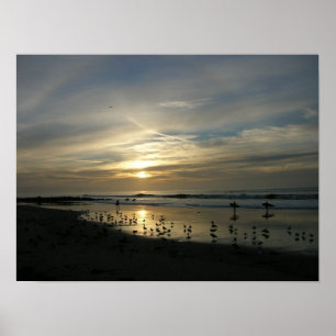 Affisch för Capitola solnedgångstrand