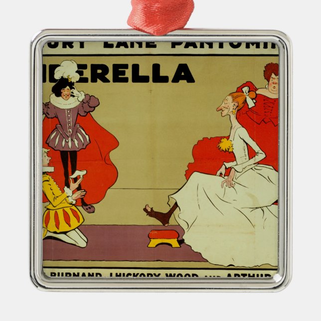 Affisch för 'Cinderella Julgransprydnad Metall (Framsidan)