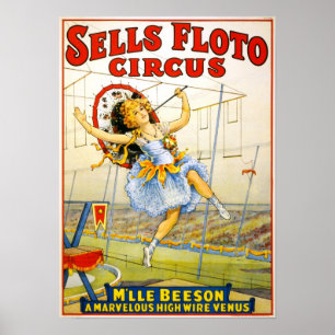 Affisch för cirkuskapacitetsvintage 1921