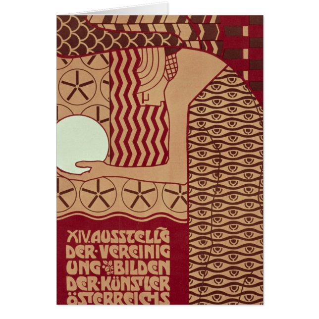 Affisch för den 14th utställningen av Wien Hälsningskort (Framsidan)
