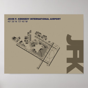 Affisch för diagram för Kennedy flygplats (JFK)