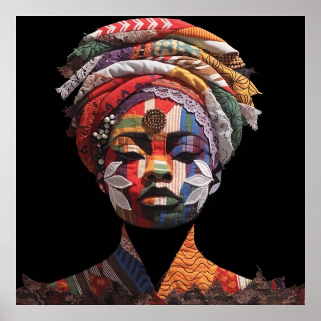 Affisch för firande av färgrika svarta kvinnor (Framsidan)