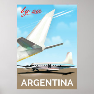 Affisch för flyg för Argentina "vid luft" vintage