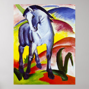 Affisch för Franz Marc blåtthäst